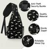 bisibuy Skeleton Black Sling Bag for Women Men Crossbody Sling Backpack Shoulder Bag Chest Bag Daypack for Travel Hiking Outdoor view 3