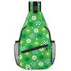 bisibuy Green Hearts And Flowers Sling Bag for Women Men Crossbody Sling Backpack Shoulder Bag Chest Bag Daypack for Travel Hiking Outdoor view 1