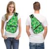 bisibuy Green Hearts And Flowers Sling Bag for Women Men Crossbody Sling Backpack Shoulder Bag Chest Bag Daypack for Travel Hiking Outdoor view 2