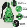bisibuy Green Hearts And Flowers Sling Bag for Women Men Crossbody Sling Backpack Shoulder Bag Chest Bag Daypack for Travel Hiking Outdoor view 4