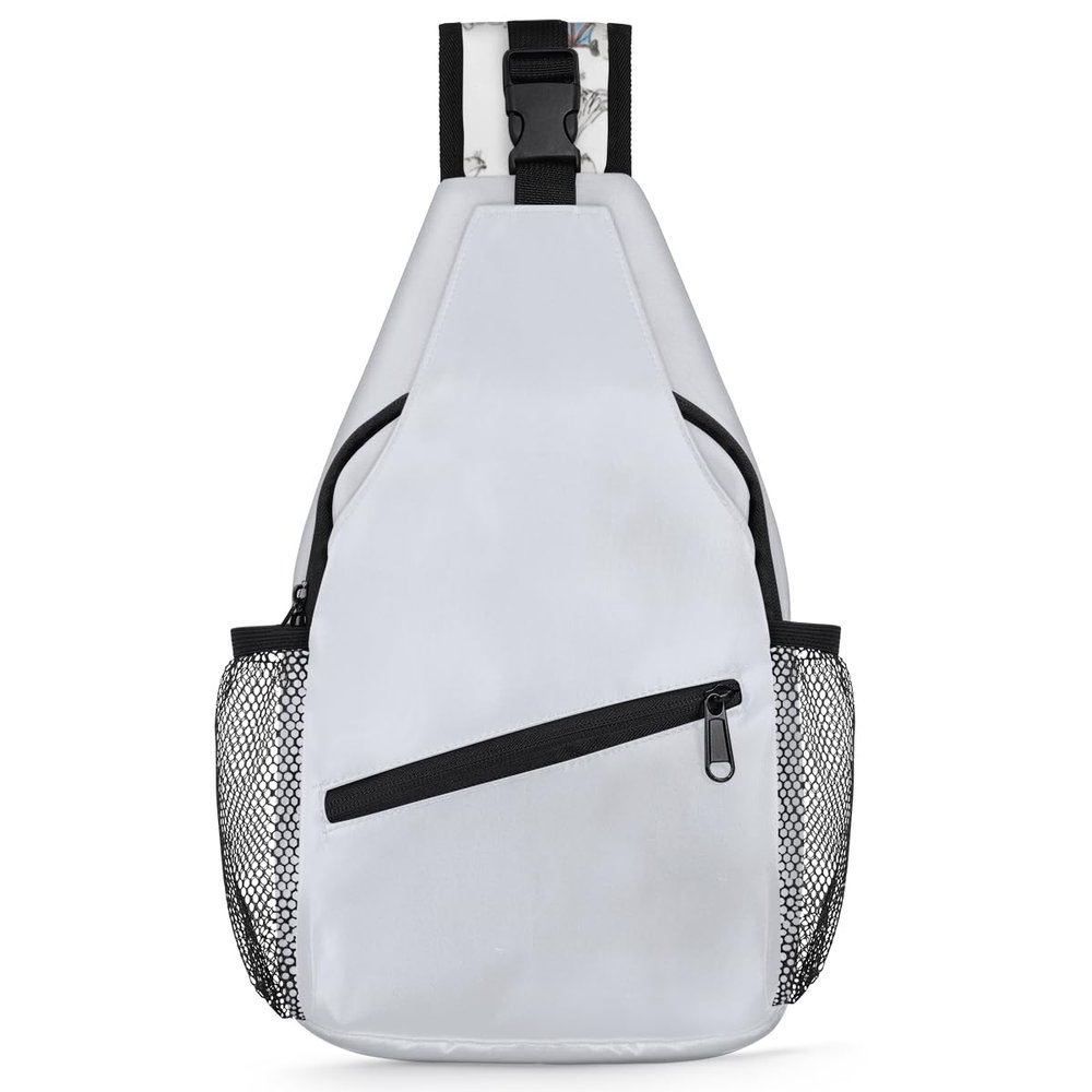 bisibuy Cartoon Dog Sketch Print Sling Bag for Women Men Crossbody Sling Backpack Shoulder Bag Chest Bag Daypack for Travel Hiking Outdoor
