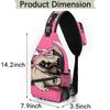 bisibuy Cute Bulldog Pink Sling Bag for Women Men Crossbody Sling Backpack Shoulder Bag Chest Bag Daypack for Travel Hiking Outdoor view 2