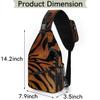 bisibuy Animal Tiger Skin Print Sling Bag for Women Men Crossbody Sling Backpack Shoulder Bag Chest Bag Daypack for Travel Hiking Outdoor view 2