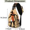 bisibuy Ancient Egyptian Anubis Sling Bag for Women Men Crossbody Sling Backpack Shoulder Bag Chest Bag Daypack for Travel Hiking Outdoor view 2