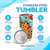Hyturtle Personalized Gifts LadyBug Lover - Ladybugs Printed Customized Name Stainless Steel Tumbler 20 oz With Lid - Idea Cute Animals Lover Gifts For Women, Girl On Birthday, Christmas view 4
