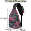 bisibuy Colorful Flamingos Sling Bag for Women Men Crossbody Sling Backpack Shoulder Bag Chest Bag Daypack for Travel Hiking Outdoor view 2