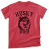 EVERTREE CLOTHING Husky Dad T-Shirt, Unisex Men's Shirt, Siberian Husky Owner, Best Dog Dad Gift, Heather Red, Large view 1
