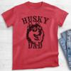 EVERTREE CLOTHING Husky Dad T-Shirt, Unisex Men's Shirt, Siberian Husky Owner, Best Dog Dad Gift, Heather Red, Large view 2