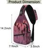bisibuy Flamingo Sunset Bird Sling Bag for Women Men Crossbody Sling Backpack Shoulder Bag Chest Bag Daypack for Travel Hiking Outdoor view 2