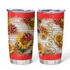 Hyturtle Personalized Gifts LadyBug Lover - Ladybugs Printed Sunflower Customized Name Stainless Steel Tumbler 20 oz With Lid - Idea Cute Animals Lover Gifts For Women, Girl On Birthday, Christmas view 1