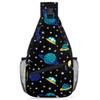 bisibuy Earth And Spacecraft Sling Bag for Women Men Crossbody Sling Backpack Shoulder Bag Chest Bag Daypack for Travel Hiking Outdoor view 1