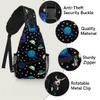 bisibuy Earth And Spacecraft Sling Bag for Women Men Crossbody Sling Backpack Shoulder Bag Chest Bag Daypack for Travel Hiking Outdoor view 3