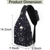 bisibuy Planets Comets Stars Sling Bag for Women Men Crossbody Sling Backpack Shoulder Bag Chest Bag Daypack for Travel Hiking Outdoor view 2