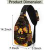 bisibuy Colorful Skull Flowers Sling Bag for Women Men Crossbody Sling Backpack Shoulder Bag Chest Bag Daypack for Travel Hiking Outdoor view 2