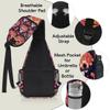 bisibuy Flower Skull Pattern Sling Bag for Women Men Crossbody Sling Backpack Shoulder Bag Chest Bag Daypack for Travel Hiking Outdoor view 4