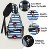 bisibuy Pirate Skull Blue Stripe Sling Bag for Women Men Crossbody Sling Backpack Shoulder Bag Chest Bag Daypack for Travel Hiking Outdoor view 3