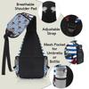 bisibuy Pirate Skull Blue Stripe Sling Bag for Women Men Crossbody Sling Backpack Shoulder Bag Chest Bag Daypack for Travel Hiking Outdoor view 4