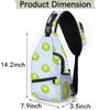 bisibuy Kiwi Fruit Pattern Sling Bag for Women Men Crossbody Sling Backpack Shoulder Bag Chest Bag Daypack for Travel Hiking Outdoor view 2