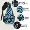 bisibuy Blue Leopard Pattern Sling Bag for Women Men Crossbody Sling Backpack Shoulder Bag Chest Bag Daypack for Travel Hiking Outdoor view 3