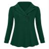 Micoson Christmas Tunic Tops to Wear with Leggings, Womens Winter Tops Long Sleeve Fashion Blouse Lapel V Neck Pullover Sweatshirt Green L view 4