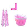 Didiseaon 1set Boy Girl Bike Basket Accessories Streamers and Handlebar Covers Decoration for Boy Girl Includes Basket Streamers and Handlebar Covers