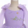 Toddler Baby Girls Floral Embroidery Ruffle Tulle Tutu Dress Kids Sleeveless Butterfly Birthday Christening Wedding Party Dresses Cake Smash Outfit Evening Gown Photo Shoot Purple Flowers 18-24 Months view 3