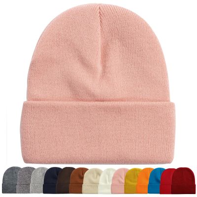 ZOORON 1&2 Packs Beanie for Men Women Men's Beanie Hat Acrylic Knit Cuff Beanie Cap Slouchy Knit Skull Cap Warm Winter hat Pink