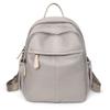 Mn&Sue Women Nylon Backpack Purse Waterproof Ladies Casual Rucksack Fashion Shoulder Bags for Travel College Daypack (Grey) view 1