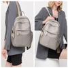 Mn&Sue Women Nylon Backpack Purse Waterproof Ladies Casual Rucksack Fashion Shoulder Bags for Travel College Daypack (Grey) view 2