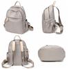 Mn&Sue Women Nylon Backpack Purse Waterproof Ladies Casual Rucksack Fashion Shoulder Bags for Travel College Daypack (Grey) view 3
