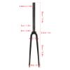 EVTSCAN 700C Road Bike Front Fork - Carbon Fiber C Brake Straight Tube Front Suspension Fork, Quick Release Road Cruiser Bike Fork(Highlight) view 2