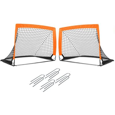 Soccer Goal Set of 2, Portable Folding Soccer Goal 4ft X 3ft, for Backyard, Indoor and Outdoor Pop Up Soccer Goals, Pop Up Goals Soccer, Small Soccer Net