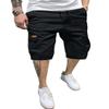 Dokotoo Men Mens Cargo Shorts Casual Linen Elastic 7 inch Drawstring Jogger Beach Hiking Jean Shorts with Pockets Knee Length Summer Shorts for Men Black 32 view 1