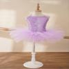 YOOJOO Kids Girls Sequins Camisole Ballet Dance Dress Tutu Skirted Leotard Ballerina Dancewear Costumes for Toddlers Purple 5-6 Years view 4