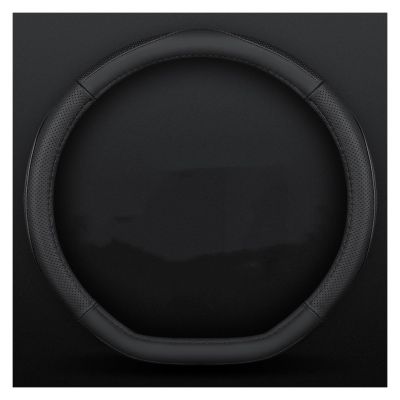 FUERU Car Steering Wheel Cover Set Car Steering Wheel Cover D Type Genuine Leather Four Seasons Fashion Beautiful Car Interior (Color : 3#)