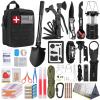 171PCS Survival First Aid Kit with Survival Gear, First Aid Supplies, Emergency Tent, and MOLLE Nylon Bag, Ideal for Car, Travel, Home, Outdoor Adventures, for Men, Christmas, Teens view 1