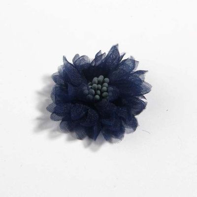 10PCS 4CM 1.5" Artificial Fabric Flower for Dress Wedding Bouquet Jewelry Accessories Brooch Production,Navy