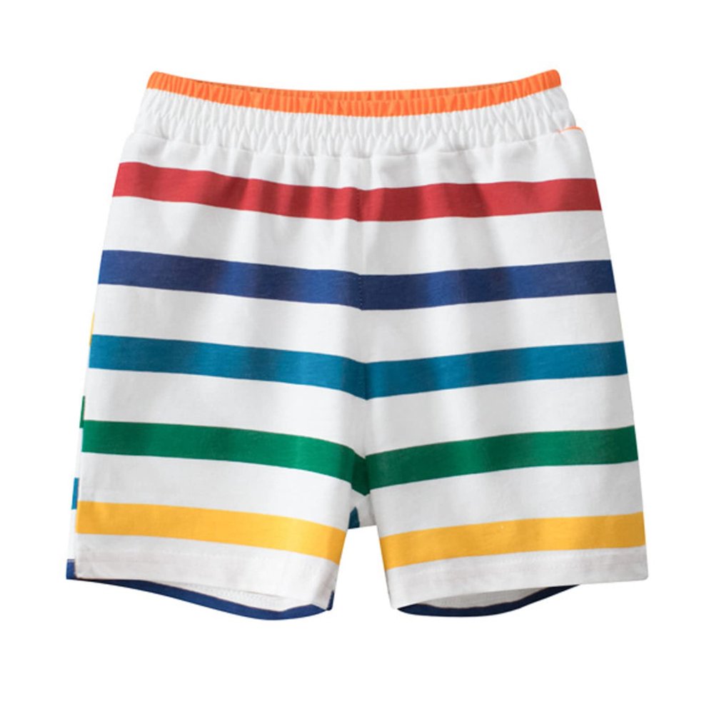 24 Months Boys Shorts Summer Toddler Boys Shorts Color Stripe Prints Shorts Casual Outwear Fashion (White, 2-3 Years)