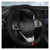 FUERU Car Steering Wheel Cover Set Universal Car Steering Wheel Cover Ice Silk Linen Waterproof Sweatproof Fashion Car Interior (Color : 2#) view 1