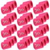 36 Pieces Breast Cancer Awareness Sweatband Pink Ribbon Wristbands Sports Sweatband for Football Basketball Baseball Running(Rose Red) view 1