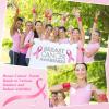 36 Pieces Breast Cancer Awareness Sweatband Pink Ribbon Wristbands Sports Sweatband for Football Basketball Baseball Running(Rose Red) view 2
