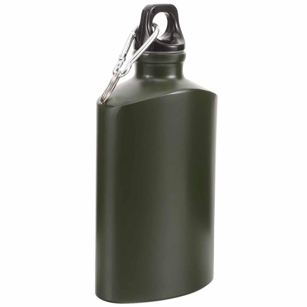 INOOMP Camping Accessories Aluminum Flat Canteen Water Bottle Flask Metal Water Bottle for Hiking Camping Outdoor Gym Cycling Hiking Fitness Travel Accessories