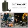 INOOMP Camping Accessories Aluminum Flat Canteen Water Bottle Flask Metal Water Bottle for Hiking Camping Outdoor Gym Cycling Hiking Fitness Travel Accessories view 3