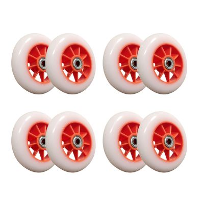 JHKJ 8 Pcs Inline Wheel Replacement Wheel Indoor/Outdoor Wheels with Bearing Professional Big Replacement Wheel 90mm,100mm,110mm,Purple,110mm