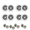 JHKJ 8-Pack Inline Wheels for Outdoor 86A/88A with Bearings Speed Inline Wheels 90mm 100mm 110mm 125mm Professional Replacement Wheels,White,125mm view 1