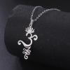 UNIFT Lotus Flower Om Necklace for Women Stainless Steel Chic Aum Om Ohm Lotus Flower Pendant Necklace Hindu Meditation Jewelry Gift (gold) view 3
