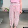 Toddler Kids Baby Girls Long Bloomers Soft Cotton Harem Pants Summer Dress Ice Silk Loose Thin Girl Little Sister Bodysuit (Red, 12-18 Months) view 2
