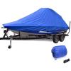 11-27ft Boat Cover, Waterproof Boat Cover,Heavy Duty Boat Cover, 600D Oxford Cloth Waterproof Anti Snow Boat Cover,Blue-13FT view 1