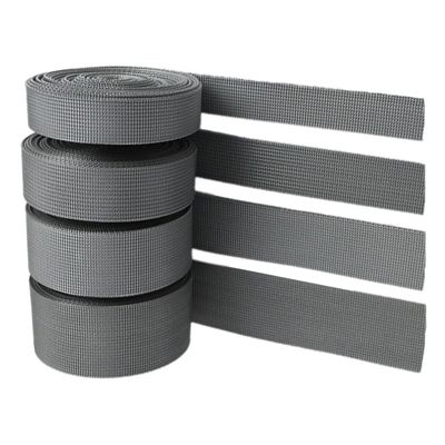 Nylon Webbing Strap, Black/Grey Heavy Tape for Bags, Cargo/Luggage Strapping, Outdoor Climbing