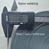 Nylon Webbing Strap, Black/Grey Heavy Tape for Bags, Cargo/Luggage Strapping, Outdoor Climbing view 3